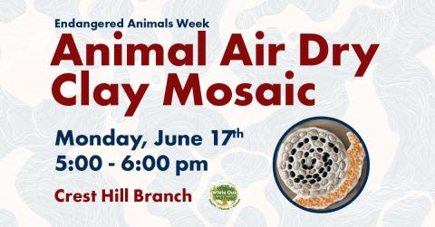 Animal Air Dry Clay Mosaic