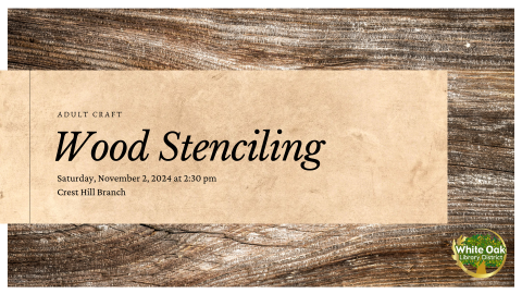 Adult Craft: Wood Stenciling's Flyer