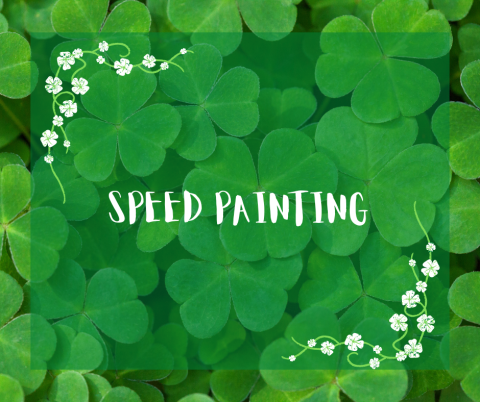 Speed Painting on a Shamrock background