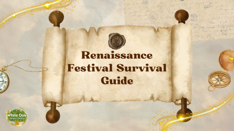 A banner with the text "Renaissance Festival Survival Guide"