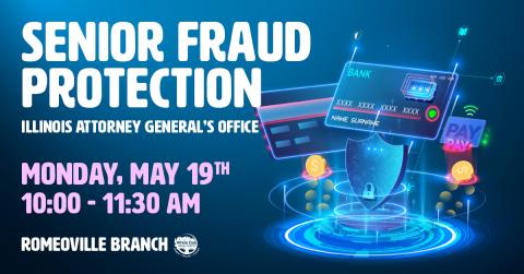 Senior fraud protection graphic
