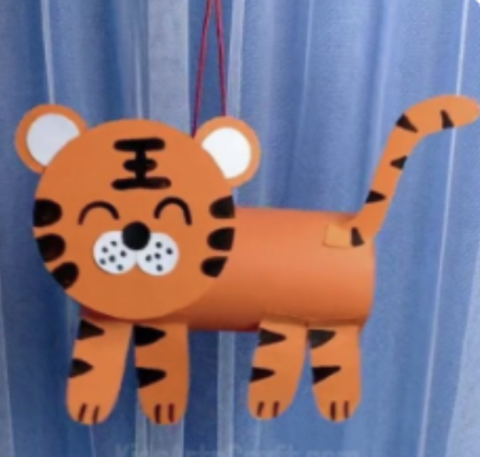 Baby Tiger made from roll and paper