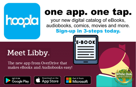 Hoopla and Libby logos