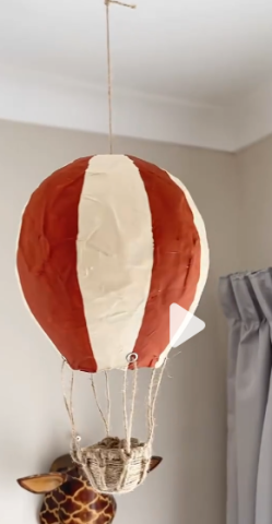 Paper mache hot air balloon