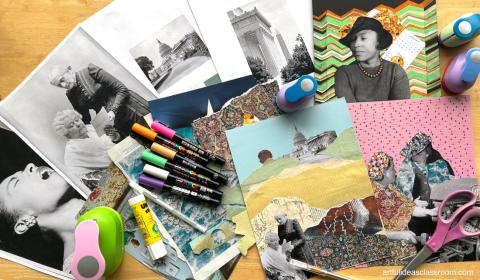 women's history month collage supplies