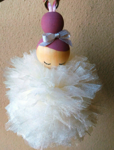 Ballerina craft from beads and tulle