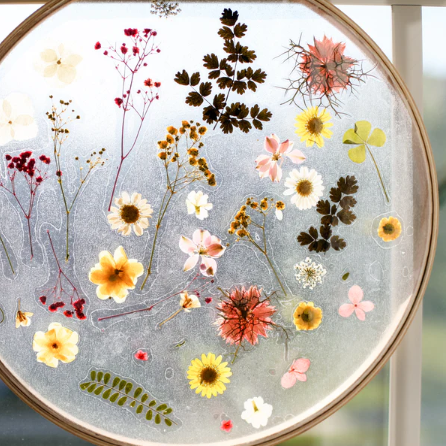 Floral suncatcher craft