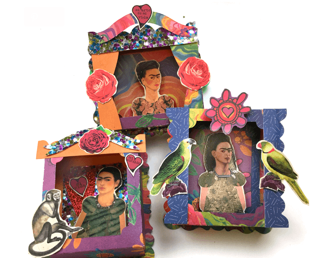 Frida Kahlo Inspired shadow boxes