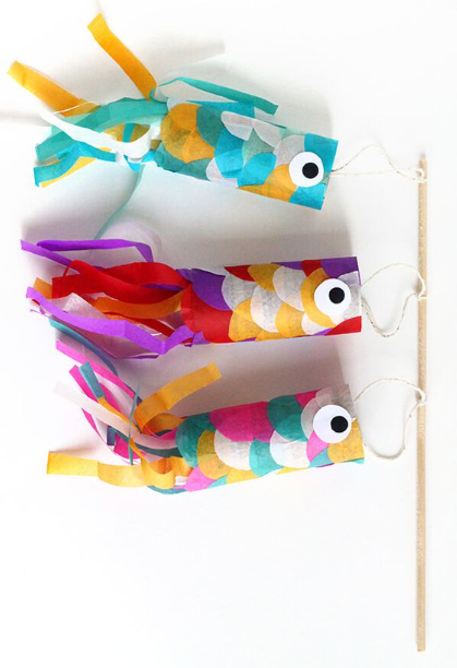 Colorful fish on a stick