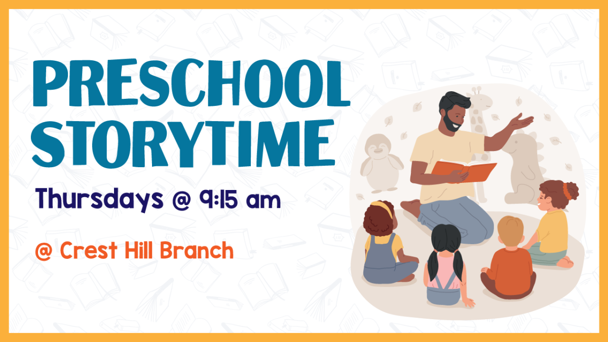 Preschool Storytime, Thursdays at 9:15am, Crest Hill Branch