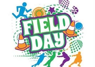 Field Day with images of running and playing
