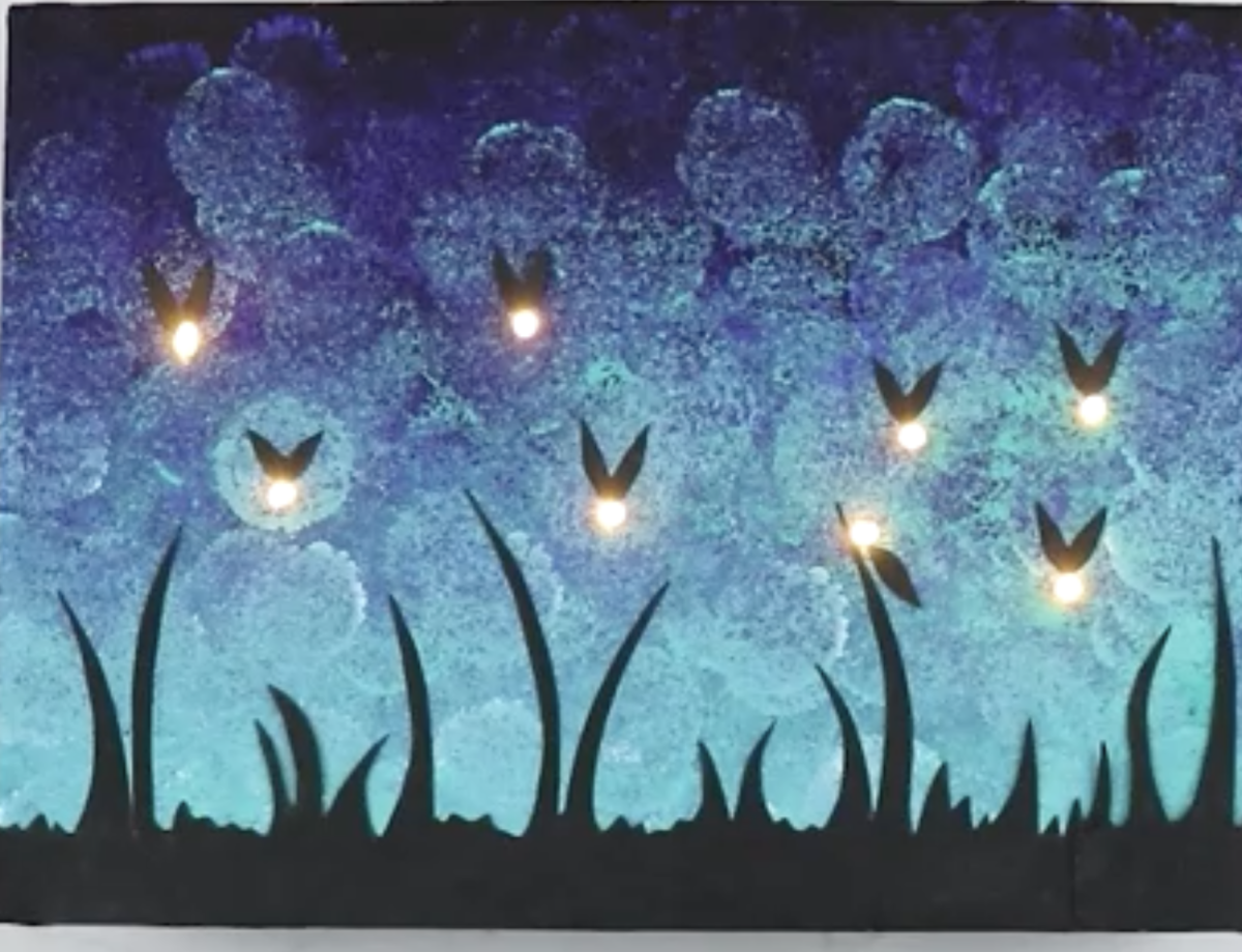 fireflies in a field 