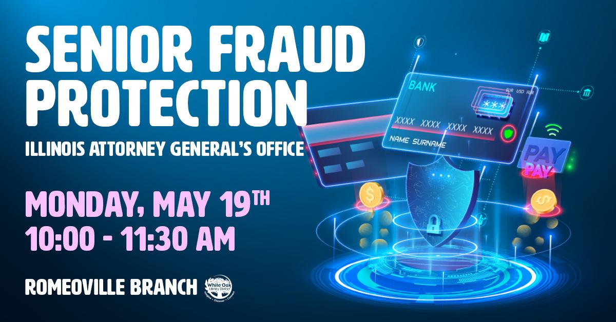 Senior fraud protection graphic