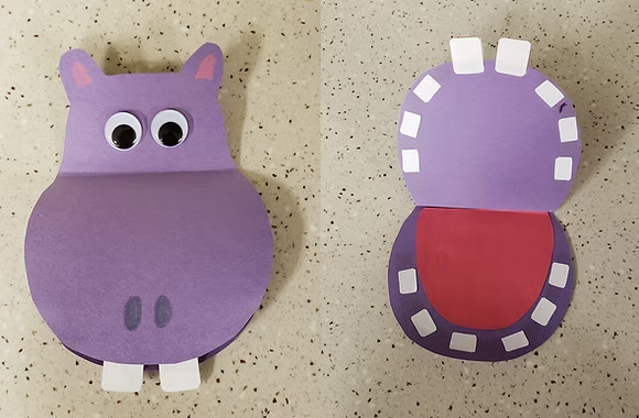 Paper hippo paper craft